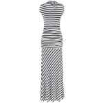 Self-Portrait Navy Stripe Jersey Maxi Dress