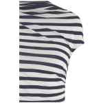 Self-Portrait Navy Stripe Jersey Maxi Dress