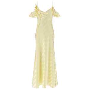 Self-Portrait Satin Striped Long Dress