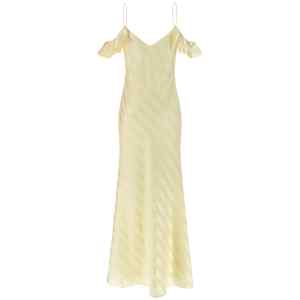 Self-Portrait Satin Striped Long Dress