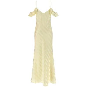 Self-Portrait Satin Striped Long Dress