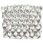 Self-Portrait Silver Crystal Chainmail Mini Clutch
