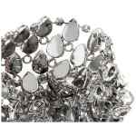 Self-Portrait Silver Crystal Chainmail Mini Clutch