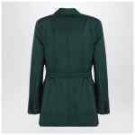 Max Mara Green wool canvas jacket with belt