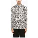 PT Torino White viscose striped shirt