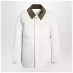 Ami Paris Ivory padded worker cotton jacket