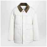 Ami Paris Ivory padded worker cotton jacket