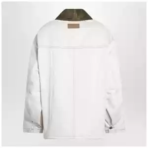 Ami Paris Ivory padded worker cotton jacket