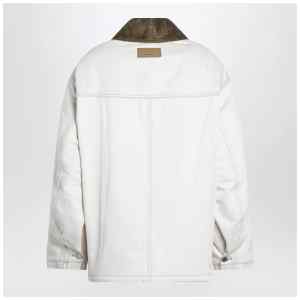 Ami Paris Ivory padded worker cotton jacket