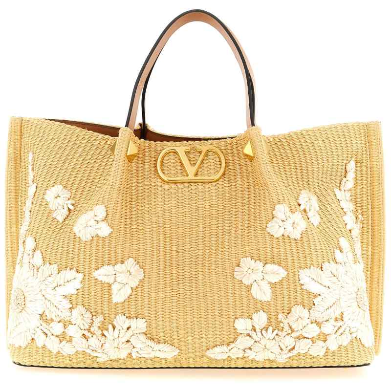 Shopping Valentino Garavani Medium Raffia Shopping Valentino Garavani Medium Raffia