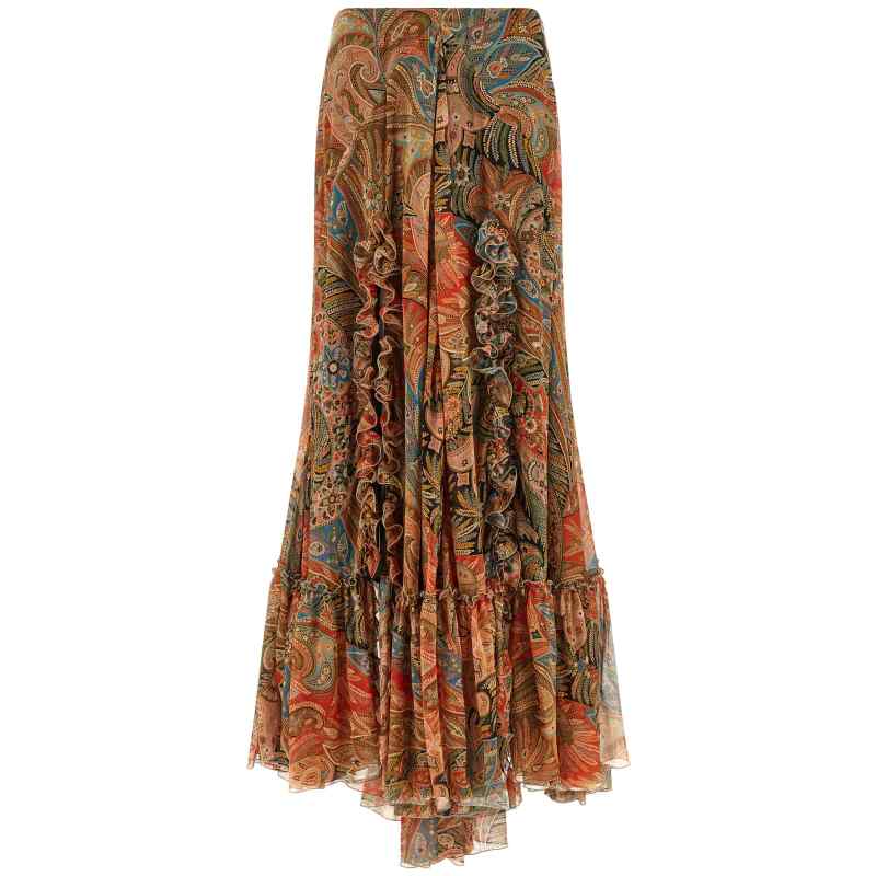 Etro Paisley Foliage Skirt Etro Paisley Foliage Skirt