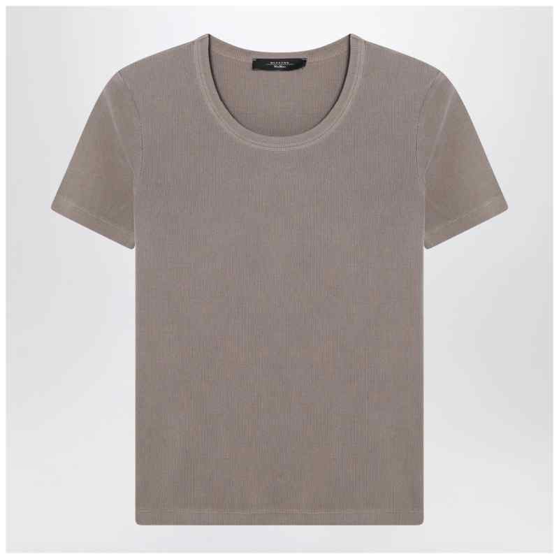 Weekend Max Mara Light brown cotton-blend T-shirt Weekend Max Mara Light brown cotton-blend T-shirt