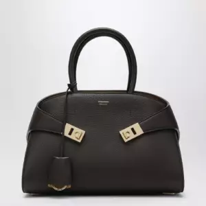 Ferragamo Hug M handbag in brown/ochre leather