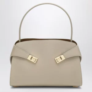 Ferragamo Ivory Hug Soft M handbag in leather