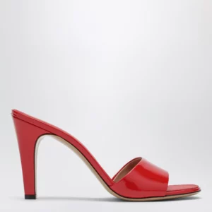 Ferragamo Fire red patent leather heeled slides