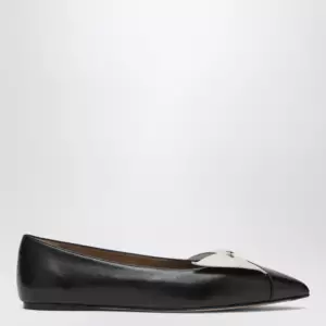Ferragamo Soft bow ballerina flats Black/Mascarpone