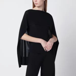 Alberta Ferretti Black top with chiffon sleeves