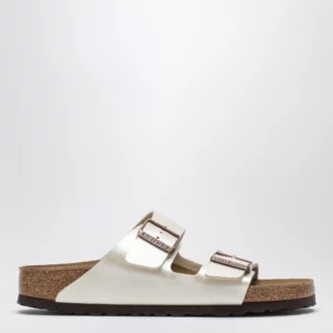 Birkenstock Arizona Birko-Flor pearl white slides