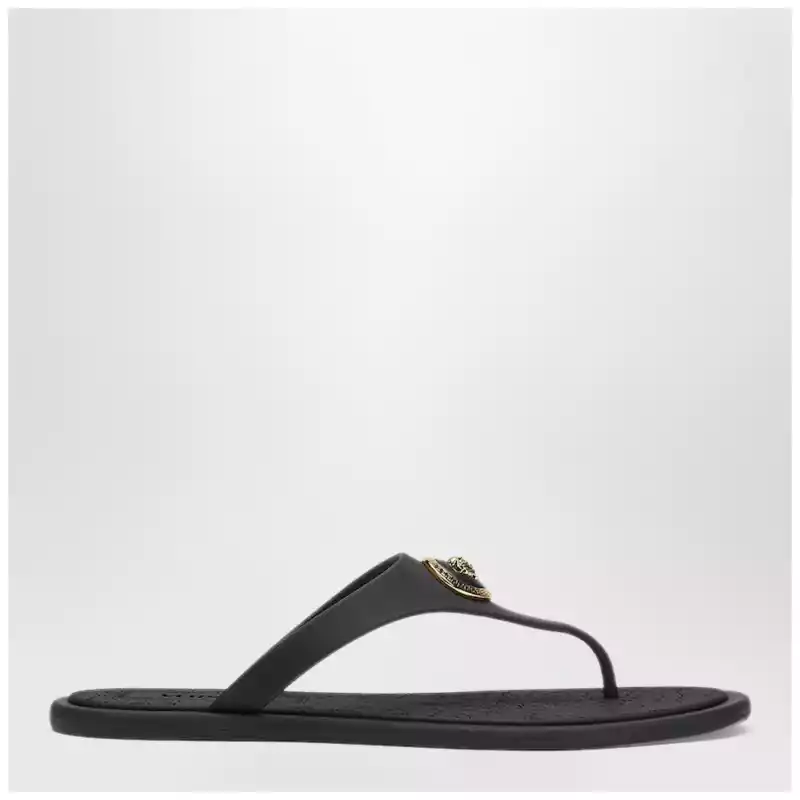 Versace Black Alia rubber sandals