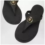 Versace Black Alia rubber sandals