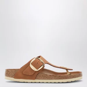 Birkenstock Gizeh Big Buckle slides in Cognac