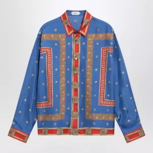 Versace Regular printed silk twill shirt