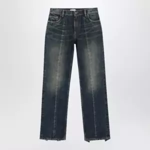 Versace Washed regular-fit cotton jeans in dark blue denim