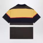 Versace Color-block striped cotton polo T-shirt