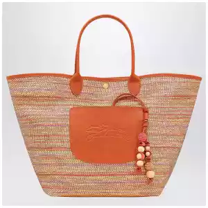 Longchamp L Le Pliage Collection basket bag in rainbow canvas