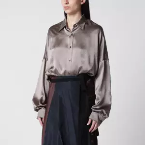 Dries Van Noten Shirt Taupe Color in Silk