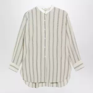 The Row Falco striped silk shirt