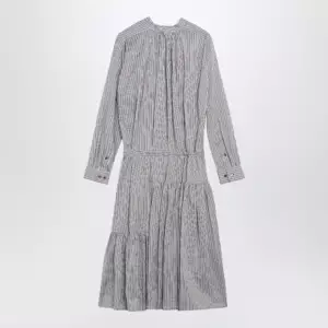 Dries Van Noten Striped shirt dress in cotton and silk