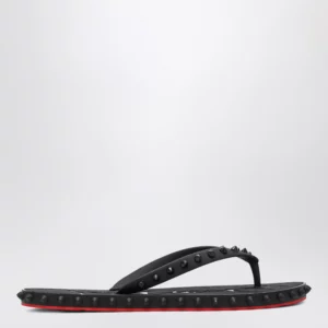 Christian Louboutin Black Super Loubi Flip-Flops