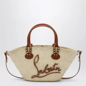 Christian Louboutin Raffia and calf leather Tote bag Cabata small