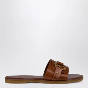 Christian Louboutin Her In Roma Dark Carmine Leather Mules