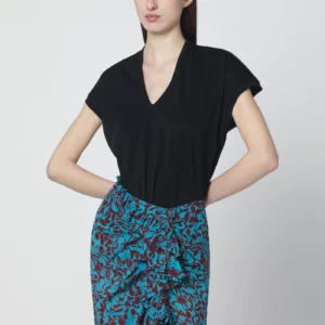 Dries Van Noten Black V-neck T-shirt