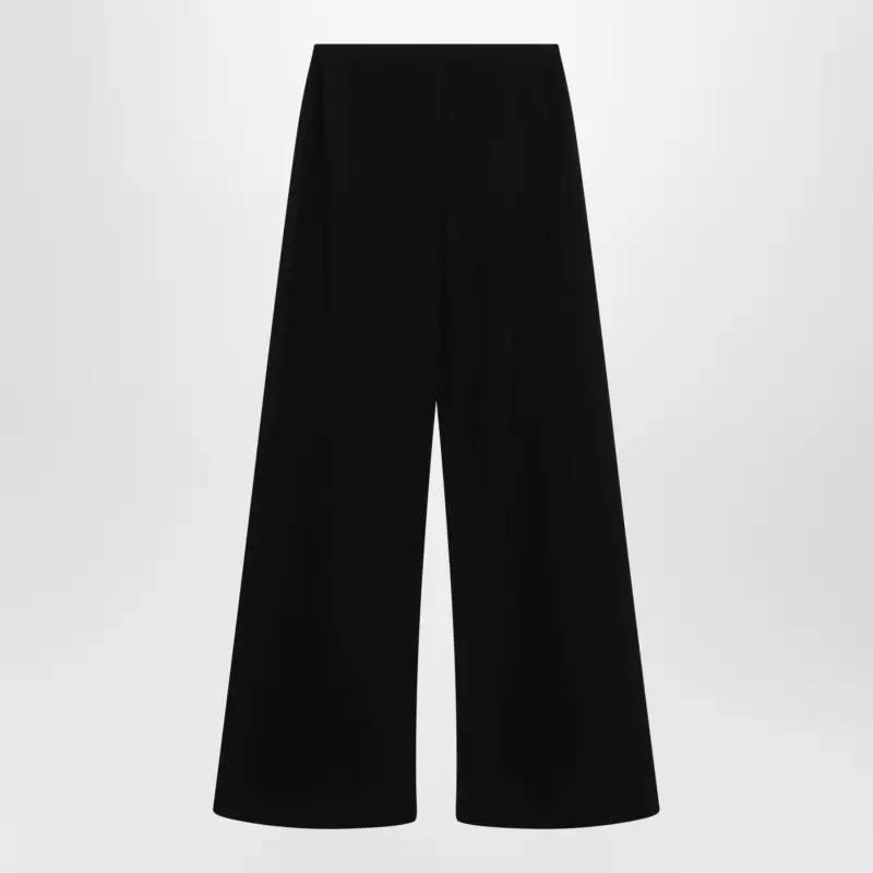 The Row Gala wide-leg crepe trousers in black