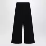The Row Gala wide-leg crepe trousers in black