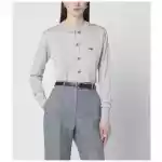 Vivienne Westwood Light grey wool and silk cardigan
