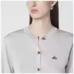Vivienne Westwood Light grey wool and silk cardigan