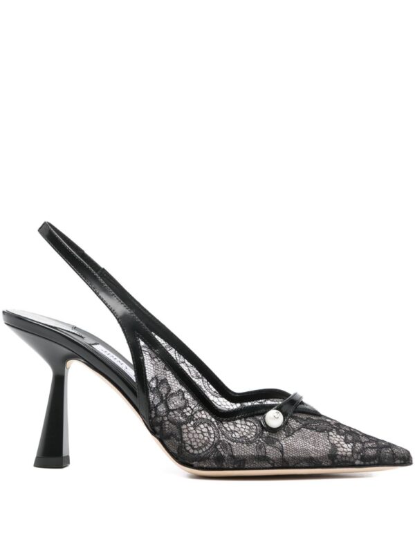 Jimmy Choo Amita 45 patent leather slingback pumps