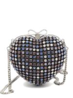 Self-Portrait Multi Crystal Heart Clutch