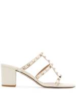 Valentino Garavani Rockstud Calfskin Leather Slide Sandal 60 Mm