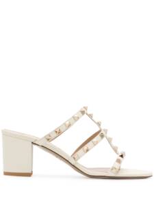 Valentino Garavani Rockstud Calfskin Leather Slide Sandal 60 Mm