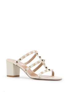 Valentino Garavani Rockstud Calfskin Leather Slide Sandal 60 Mm