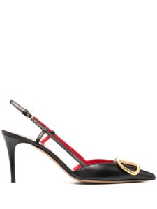 Valentino Garavani Vlogo Signature Slingback Décolleté In Calfskin 80mm