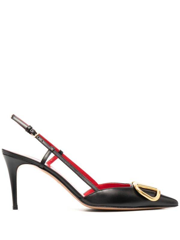 Valentino Garavani Vlogo Signature Slingback Décolleté In Calfskin 80mm