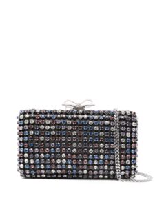 Self-Portrait Multi Crystal Chainmail Clutch