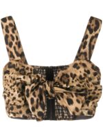 Dolce & Gabbana-Leopard-print cotton crop top