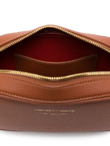 Emporio Armani logo-debossed leather camera bag